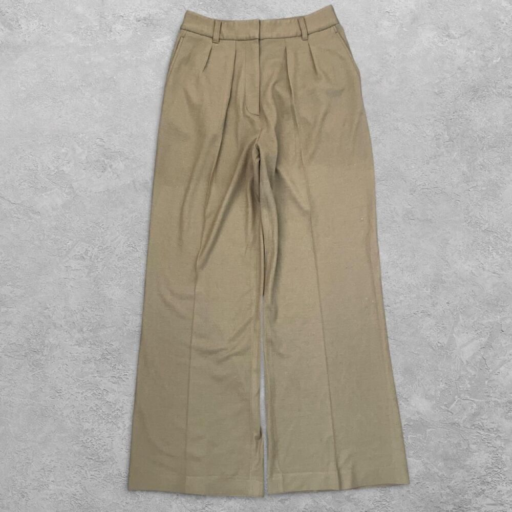 Rag & Bone Clover Pleated Japanese Wool Wide Leg Pants Size 10 Quiet Luxury